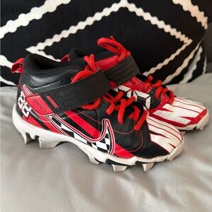 Nike Kids Red and Black Cleats